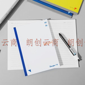 广博(GuangBo)A5记事本商务高档软抄本记事本无线装订本笔记本子 40张6本装GB07003