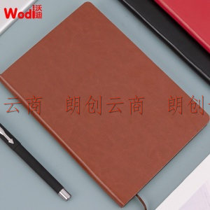 沃迪（wodi）商务笔记本子B5羊巴皮面记事本复古笔记本文具加厚日记本16K可定制logo 棕色一本装 WD-B5-002