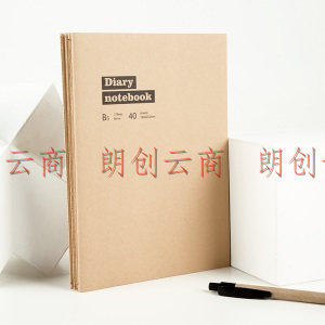 广博(GuangBo)B5牛皮纸记事本子软抄本缝线本学生用品 40张4本装GBR30007