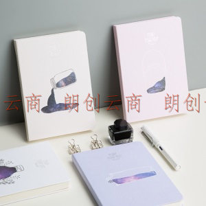 广博(GuangBo)B6硬面记事本学生文具笔记本子 星空瓶 118张单本装单本随机KGY21369
