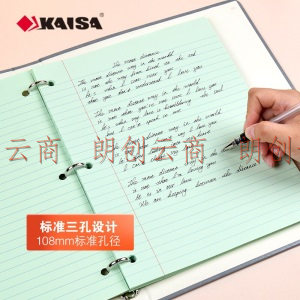 凯萨(KAISA)三孔A4活页纸 (203mm*267mm)100张活页笔记本记事本 绿色