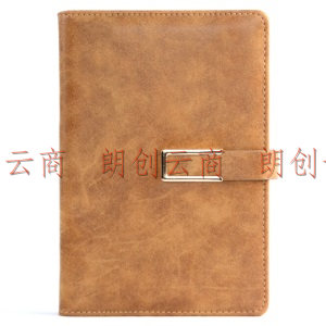 申士(SHEN SHI) B5/18K金属扣皮面记事本 商务笔记本 棕色j0218