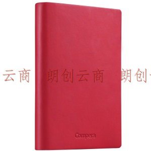齐心(COMIX)C8022 A5 时尚皮面笔记本/记事本/日记本Compera炫彩154页 红色