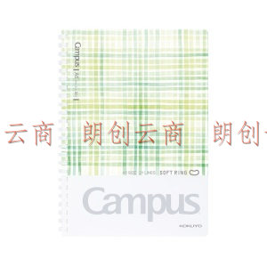   国誉（KOKUYO）Campus 学生软线圈笔记本子记事本记录本子 水彩絮语 A5 50页 绿色 WSG-SRDA550G