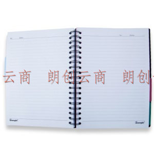 广博(GuangBo)笔记本子16K150张线圈本记事本日记本含分隔页GB16681