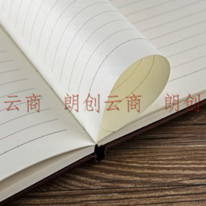 广博(Guangbo)A5笔记本子办公皮面本磁扣商务记事本绑带会议记录 棕色96张 GBP20053
