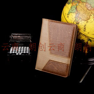 广博(GuangBo)32K160张拼皮商务皮面记事本子/文具笔记本 棕黄随机GBP0651
