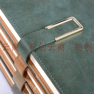 申士(SHEN SHI) B5/18K金属扣皮面记事本 商务笔记本 棕色j0218