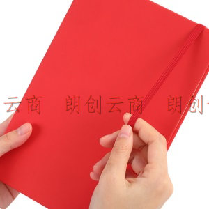 齐心（Comix）笔记本子A5皮面记事本 商务办公会议记事本日记本文具用品 红色 C5902
