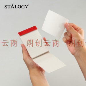   STALOGY 编辑系列备忘录记事本 便计划签本重要事项记录本子可撕 红色 格线本  S3070