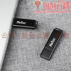 朗科（Netac）U355 64GB USB3.0高速金属U盘文件加密闪存盘 黑色