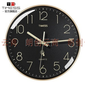 Timess 挂钟 电波钟客厅静音时尚简约北欧时钟表挂墙智能自动对时电波钟 P30A-9