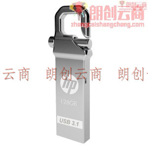 惠普（HP）128GB USB3.1 U盘 x750w 金属黑 高速安全金属钩头 办公u盘