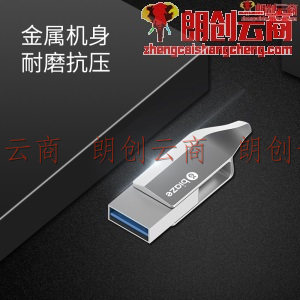 毕亚兹 128GB Type-C USB3.0 高速手机U盘 UP-08 金属mini款 双接口手机电脑多用车载优盘