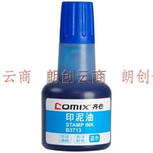 齐心(COMIX)B3713 办公文具 印油印泥油（40ML） 12个装 蓝色