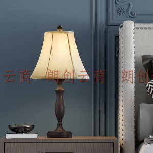凡丁堡（FANDBO）美式台灯卧室床头现代简约乡村田园装饰灯具MWDS401遥控版