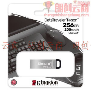 金士顿（Kingston）256GB USB 3.2 Gen 1 U盘 DTKN  金属外壳 读速200MB/s