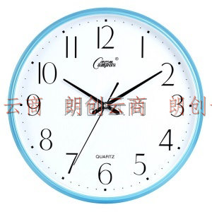 康巴丝（Compas）挂钟15英寸简约创意静音钟表客厅时钟卧室石英钟表挂墙C3076 珍珠兰