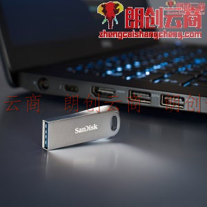闪迪(SanDisk)128GB USB3.1 U盘 CZ74酷奂银色 读速150MB/s 金属外壳 内含安全加密软件