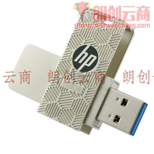 惠普（HP）128GB USB3.1 u盘 x610w高速U盘 旋转立体蜂巢 金属创意学生优盘