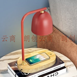 米沃（MIWO）简约现代台灯卧室 手机无线充电北欧insUSB创意网红家用桌灯MWDS522