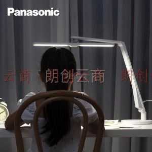 松下（Panasonic）台灯减蓝光无频闪国AA级照度手挥调光学习阅读横灯头护眼台灯 致玫系列底座款 HHLT0552W