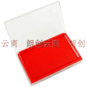 天章办公(TANGO) 盒印台快干盖章印台 137*88mm透明外壳方形快干印台 红色 财务办公用品
