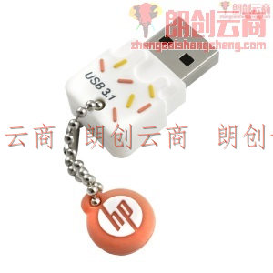 惠普（HP）128GB USB3.1 U盘 x778w 暖心橙橘 高速可爱情侣创意 学生u盘