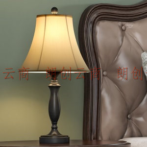 凡丁堡（FANDBO）美式台灯卧室床头现代简约乡村田园装饰灯具MWDS401遥控版