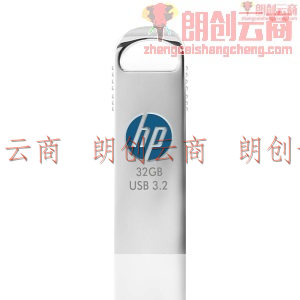 惠普（HP）32G USB 3.2 Gen 1 U盘 x306w 银色金属外壳 电脑车载商务办公高速学生优盘