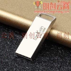兰科芯（LanKxin）16GB USB2.0 U盘 B8 银色 防水防震电脑车载两用优盘 投标u盘 金属可爱便携带