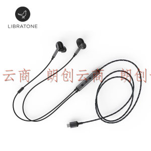 Libratone（小鸟耳机）CORE+主动降噪耳机有线入耳式k歌游戏耳机耳麦USB-C接口适用华为安卓 黑色