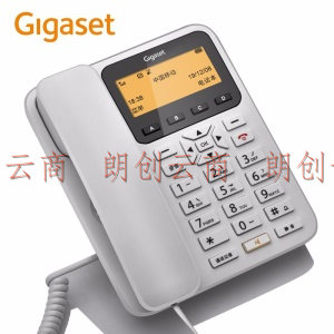 Gigaset原西门子插卡电话机 自动录音无线固话 可插4G手机卡 双卡槽 内置16G卡固定座机GL100A移动版白