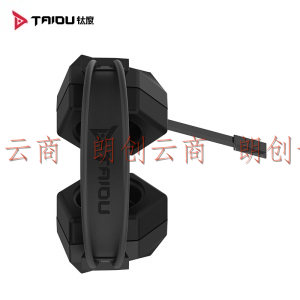 钛度（Taidu）THS300PRO暗鸦之眼游戏耳机头戴式台式电脑耳机电竞耳麦 吃鸡LOL 红黑