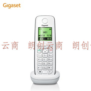 Gigaset原西门子无绳电话机 25分钟录音VIP免打扰 中文菜单家用办公无线子母机 固定座机E710A套机(白)