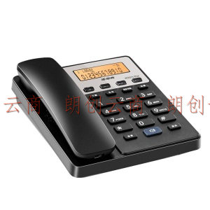步步高（BBK）电话机座机 固定电话 办公家用 免电池 双接口 HCD213 plus 睿智黑