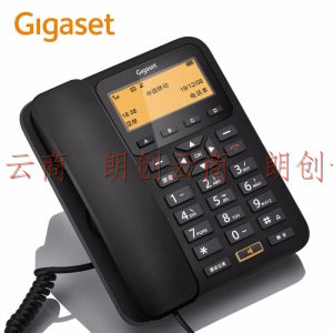 Gigaset插卡电话机 插移动SIM卡 自动录音座机 中文菜单 内置天线 无线移动固话GSM版固定座机GL100A黑