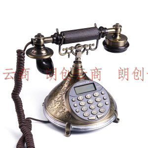 中诺(CHINO-E)电话机 座机 仿古电话  仿古复古风情 语音报号 音乐保留 S007青铜色