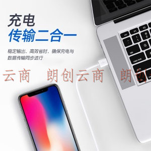 苹果数据线充电器线快充线USB电源线iPhone12/11/XSMax/XR/7/8p/SE数锐 苹果一米线+12W快充头