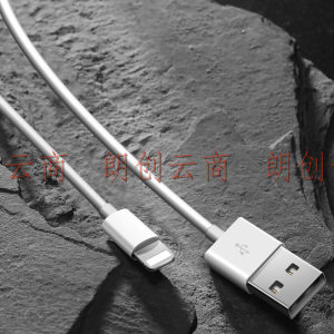 蜂翼【2件装】苹果12 mini/11pro max/XSMax/XR数据线 1米白色 手机充电器线电源线 iphone11/X/Plus/7P/ipad