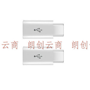 惠寻（HXUN) 【两件装】安卓Type-C转接头Type-C充电数据线 白色