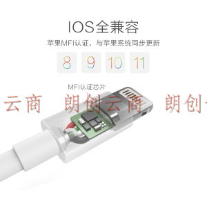 D8 MFi认证 苹果数据线11Pro/XsMax/XR/X/SE2/8/7手机快充充电器线USB电源线通用iPhone12/7/6Plus/ipad1米