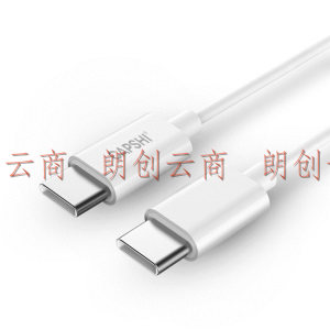 凯普世 双头Type-C数据线 USB-C公对公3A PD快充线充电器线转接头通用 苹果iPadPro华为小米三星 1米白色