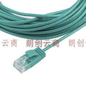 秋叶原（CHOSEAL）六类网络跳线电脑网线成品网线支持千兆网络线绿色 1.5米 QS5161GT1D5