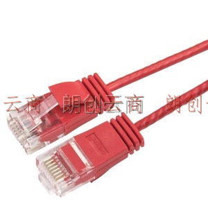 秋叶原（CHOSEAL）六类网络跳线电脑网线成品网线支持千兆网络线红色 1.5米 QS5161RT1D5