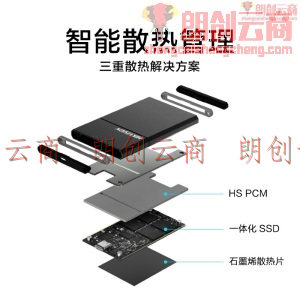 海康威视（HIKVISION）2TB Type-c USB3.2移动硬盘 固态（PSSD）传输速度高达1060MB/s E7系列黑色5年质保