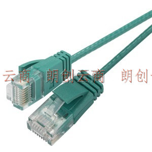 秋叶原（CHOSEAL）六类网络跳线电脑网线成品网线支持千兆网络线绿色 1.5米 QS5161GT1D5