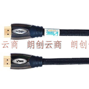 三堡（SANBAO） WHR-150J HDMI A/A高清线 3D 1.4版数据线 金属头高清设备连接线 5M黑网