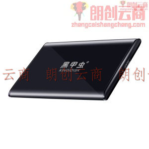 黑甲虫 (KINGIDISK) 320G USB3.0 移动硬盘 SLIM系列 2.5英寸 子夜黑 9.5mm金属纤薄机身 抗震抗压 SLIM320