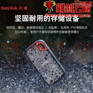 闪迪（SanDisk）4TB Type-c 移动固态硬盘（PSSD）E61极速移动版 传输速度1050MB/s IP55等级三防保护